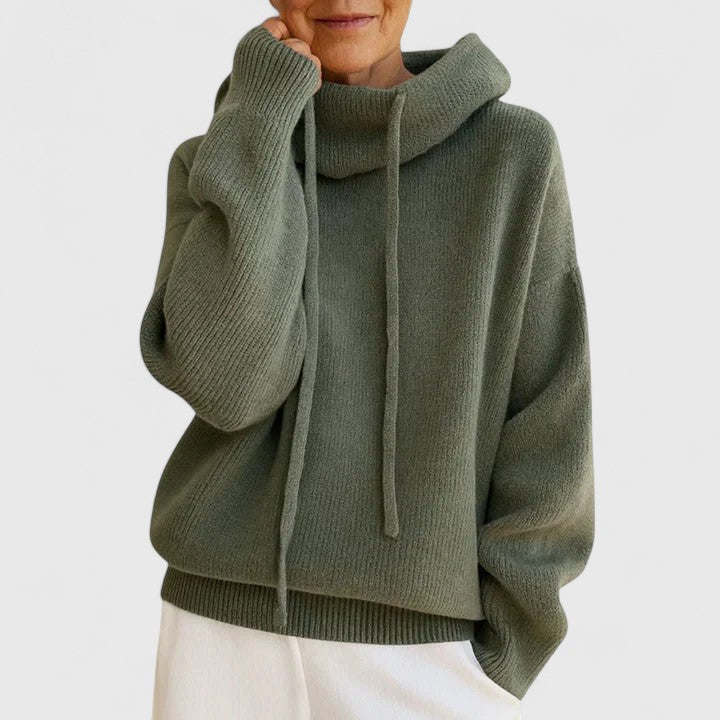 Kendra | Drawstring Turtleneck Sweater with Long Sleeves