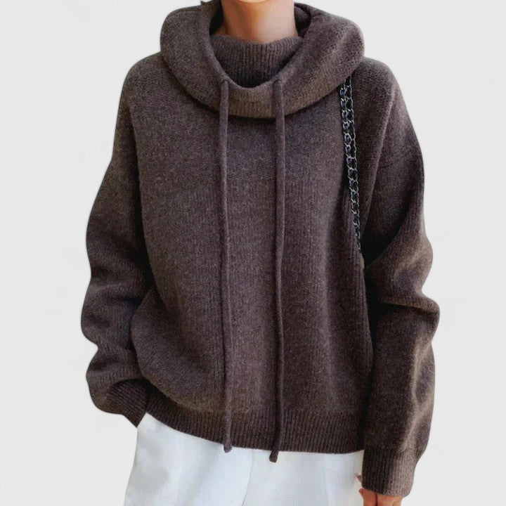 Kendra | Drawstring Turtleneck Sweater with Long Sleeves