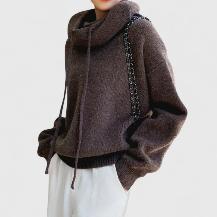 Kendra | Drawstring Turtleneck Sweater with Long Sleeves