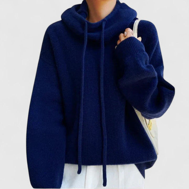 Kendra | Drawstring Turtleneck Sweater with Long Sleeves