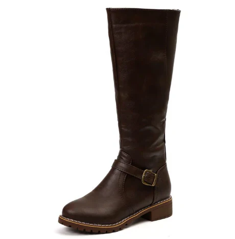 Luisa | Knee High Buckle Strap Boots