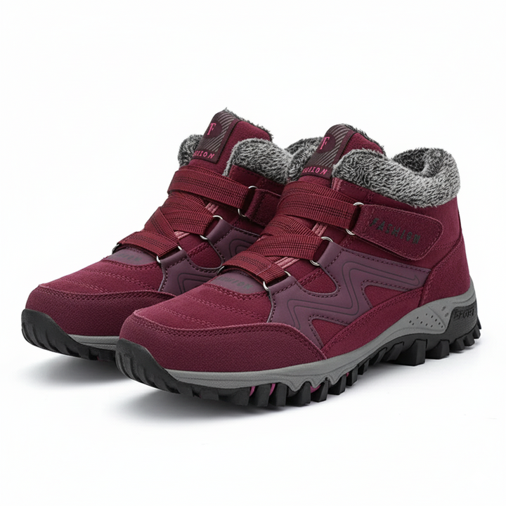 Hilda | Fleece-Lined Faux Fur Boots with Strap