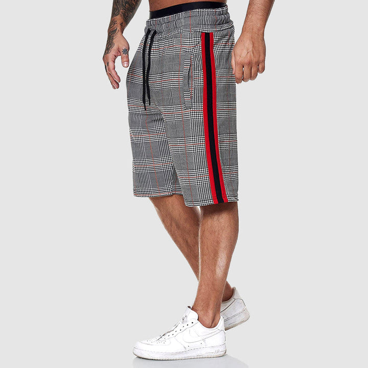 Craig | Plaid Pattern Side Stripe Shorts