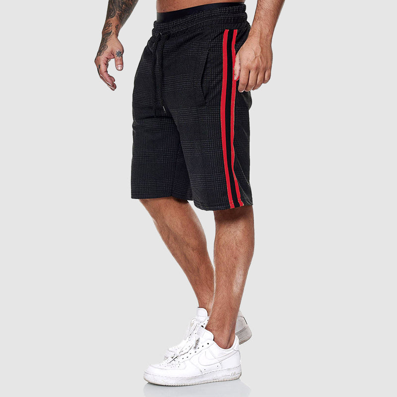 Craig | Plaid Pattern Side Stripe Shorts
