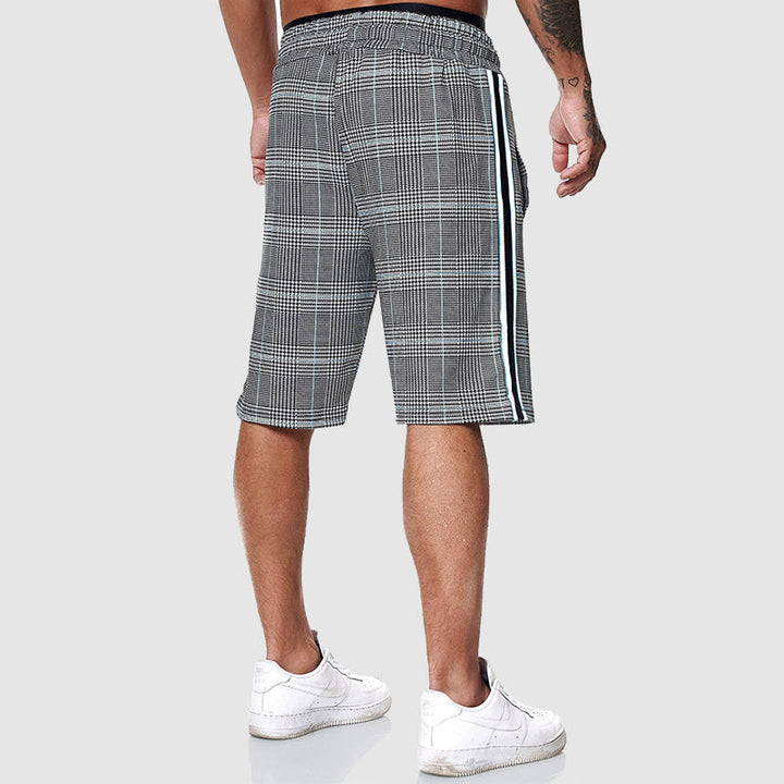 Craig | Plaid Pattern Side Stripe Shorts