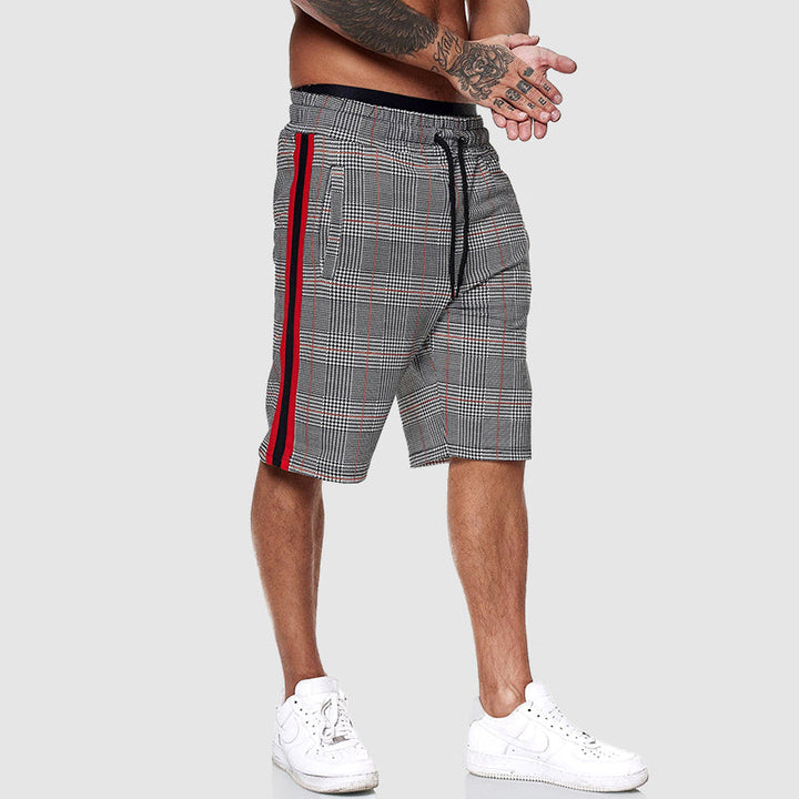 Craig | Plaid Pattern Side Stripe Shorts