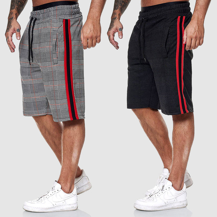 Craig | Plaid Pattern Side Stripe Shorts