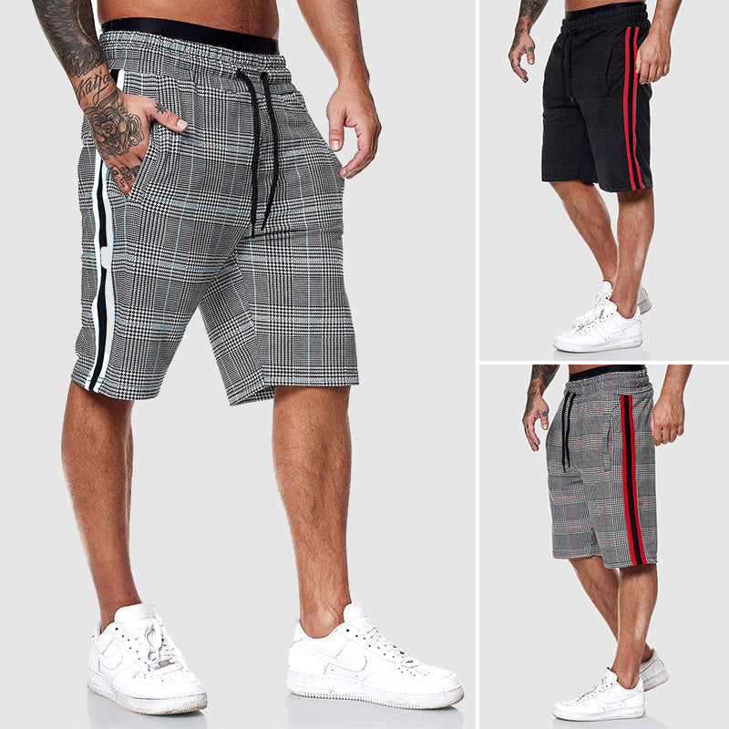 Craig | Plaid Pattern Side Stripe Shorts