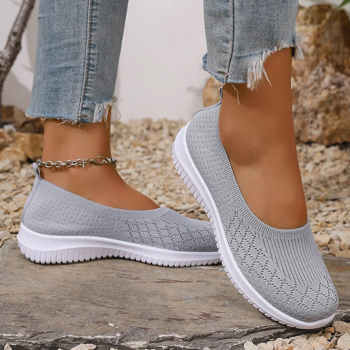 Loretta | Knit Mesh Slip-On Sneakers for Women