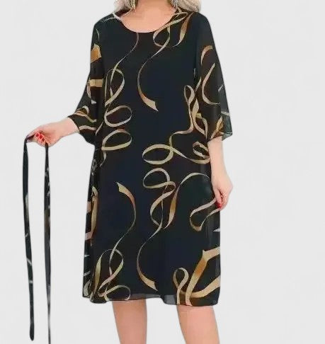 Audie | Striped Sleeve Shift Dress