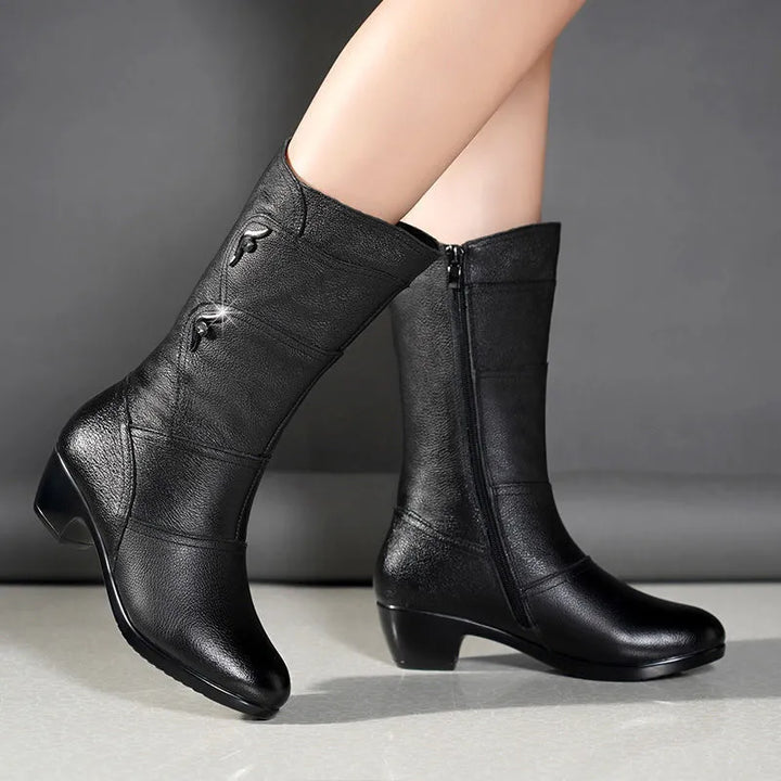 Anesa | Mid-Calf Boots With Low Heel