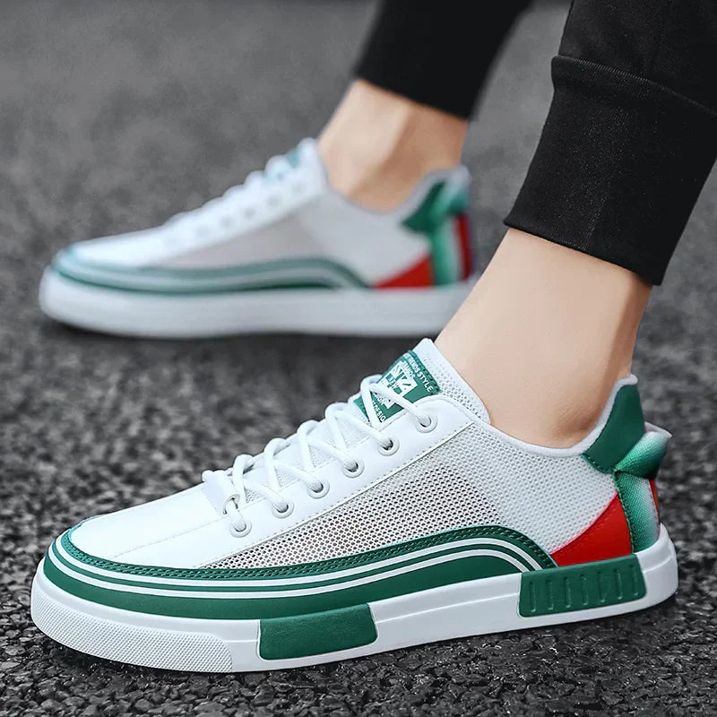 Dallas | Contrast Trim Low-Top Sneakers