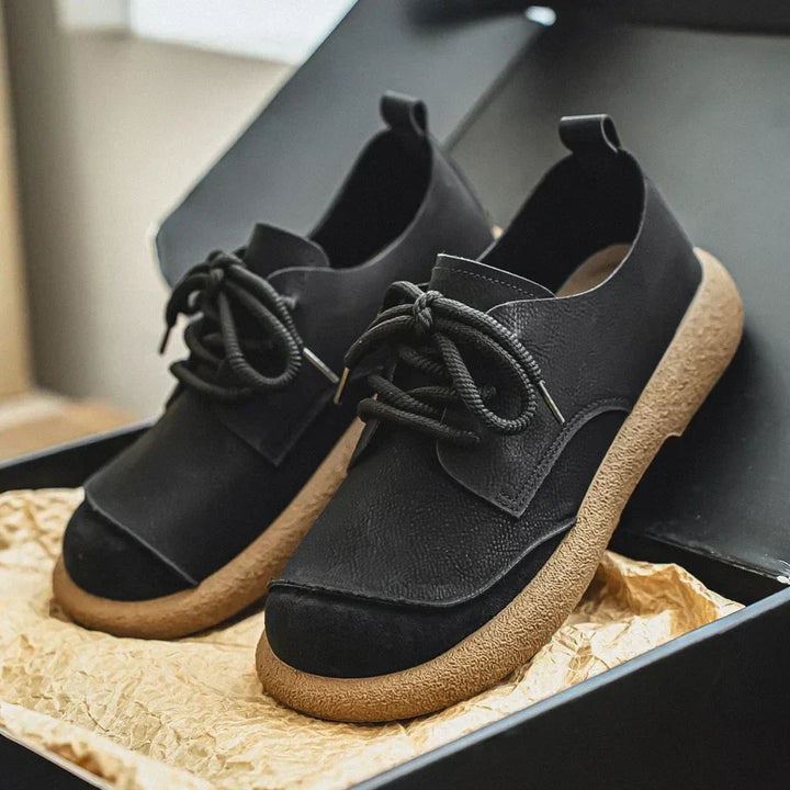 Cameron | Textured Toe Lace-Up Sneakers