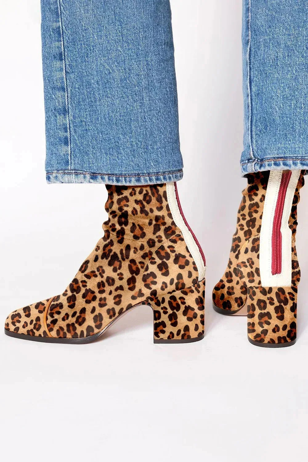 Heloise | Suede Ankle Boots with Block Heel