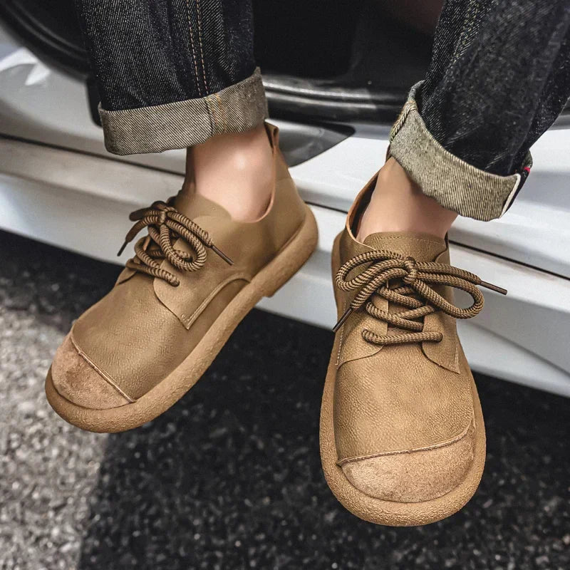 Cameron | Textured Toe Lace-Up Sneakers