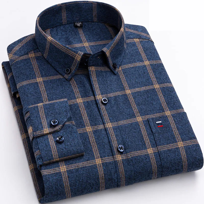 Jeffrey | Button-Down Checkered Pattern Shirt