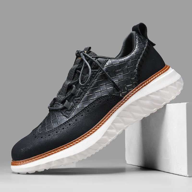 Arlen | Low-Top Woven Panel Sneakers