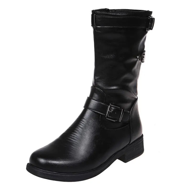 Yuliana | Buckle Detail Mid-Calf Boots