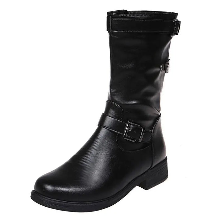 Yuliana | Buckle Detail Mid-Calf Boots