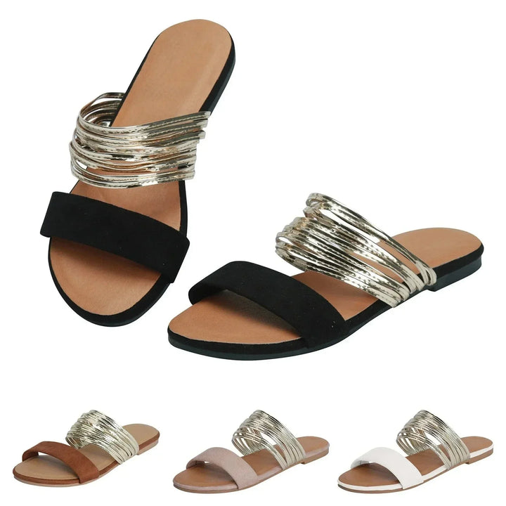 Salome | Multi Band Slide Sandals