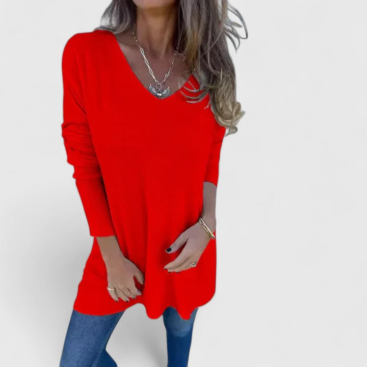 Atalie | Oversized V-Neck Top