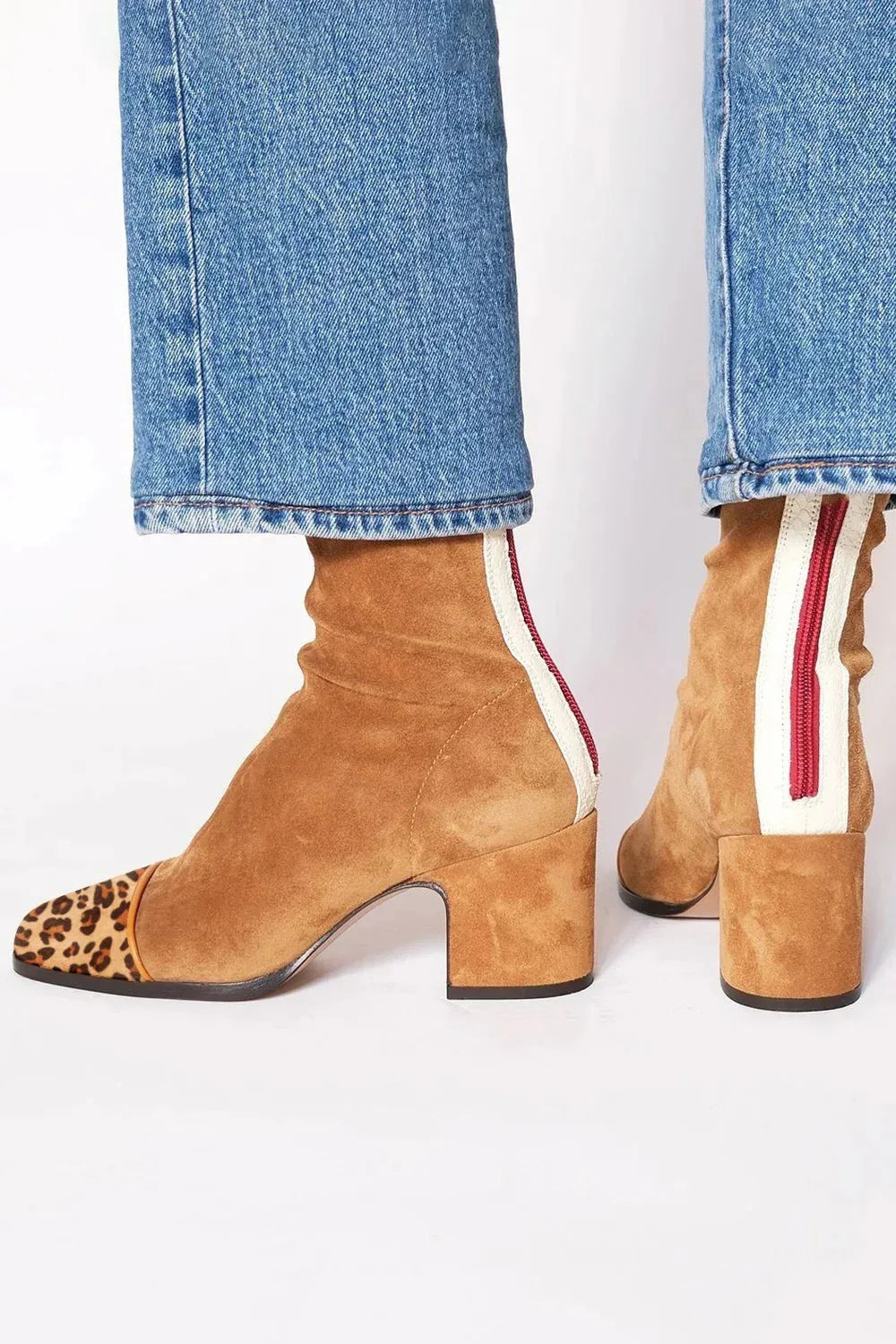 Heloise | Suede Ankle Boots with Block Heel