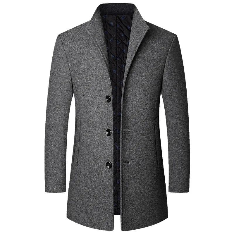 Diego | Sophisticated Button Long Coat