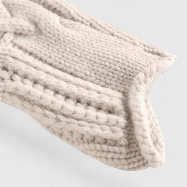 Pansy | Chunky Cable Knit Sweater with Turtleneck