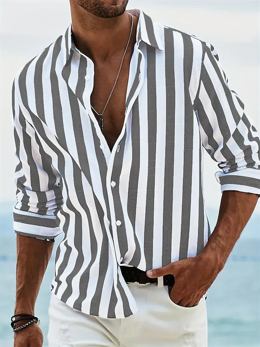 Patrick | Striped Button-Down Casual Shirt