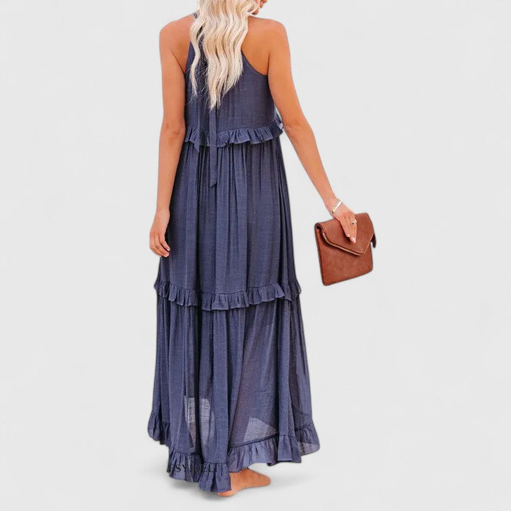Lyric | Sleeveless Tiered Ruffle Maxi Dress