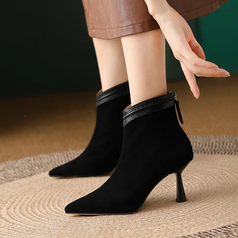 Carmelo | Rear Zip Stiletto Boots