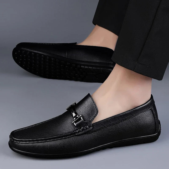 Donald | Metal Accent Formal Loafers
