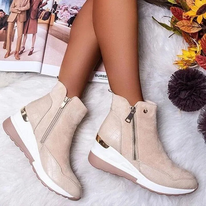 Maire | Wedge Ankle Boots with Side Zip