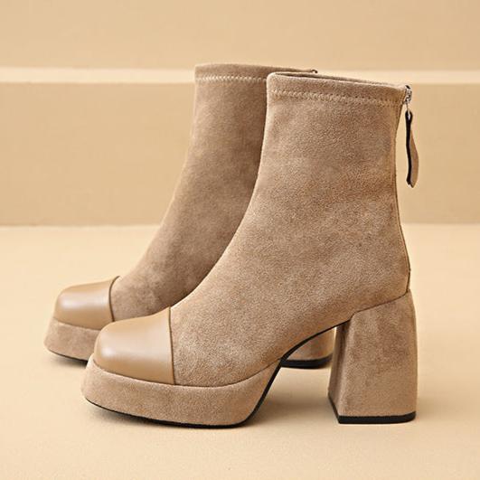 Nessa | Platform Ankle Block Heel Boots