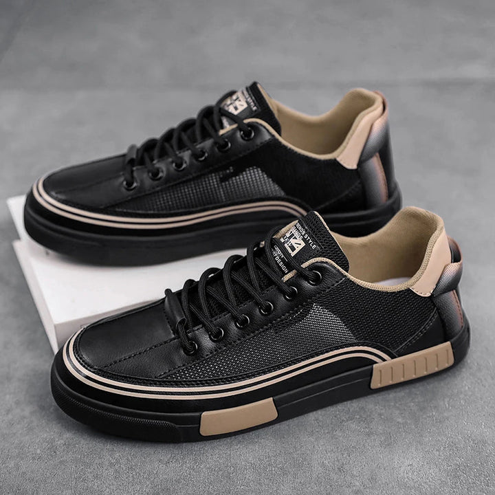 Dallas | Contrast Trim Low-Top Sneakers