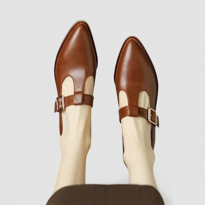 Nastasia | T-Strap Mary Jane Block Heel Shoes