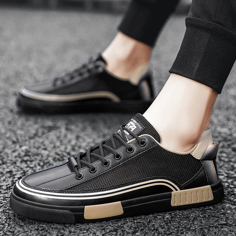 Dallas | Contrast Trim Low-Top Sneakers