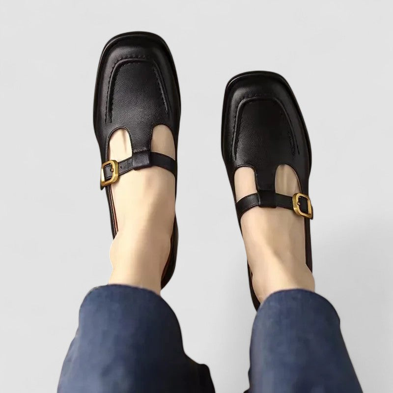 Odelia | Square-Toe Mary Jane Shoes with Buckle Strap