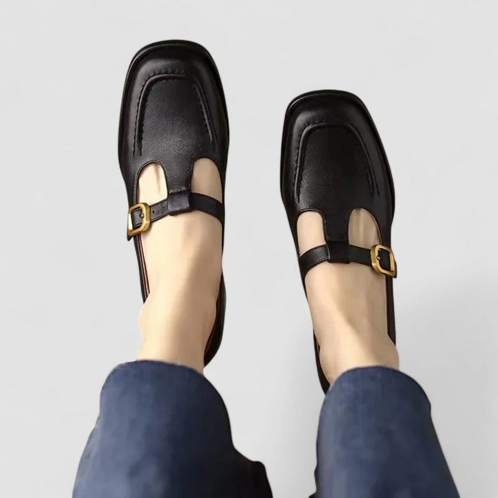Odelia | Square-Toe Mary Jane Shoes with Buckle Strap