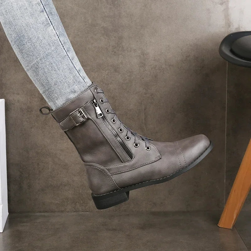 Lulu | Lace-Up Mid-Calf Boots