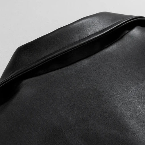 Cade | Oversized Leather Bomber Jacket