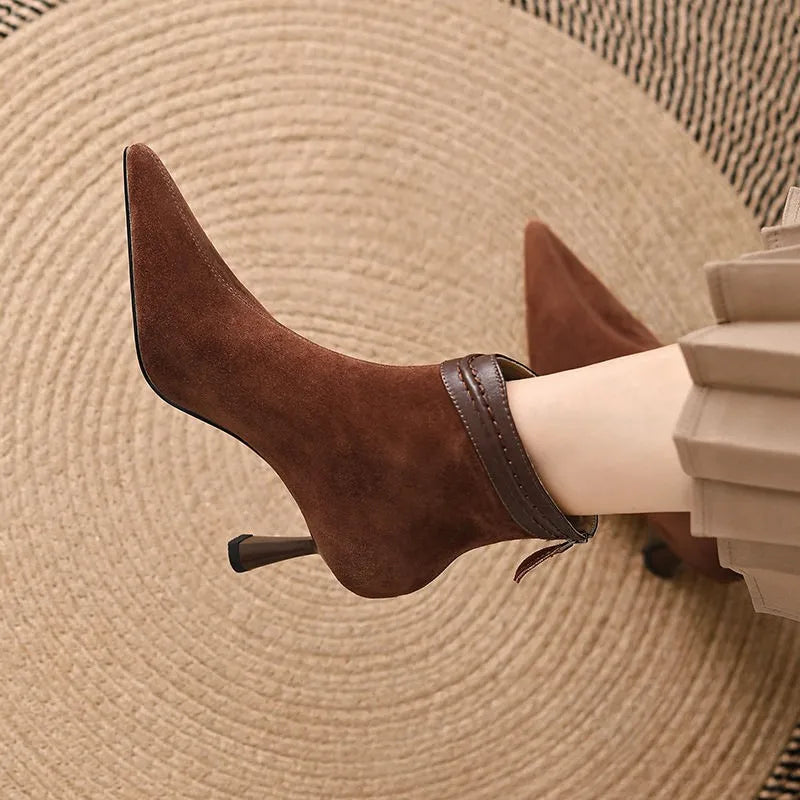 Carmelo | Rear Zip Stiletto Boots