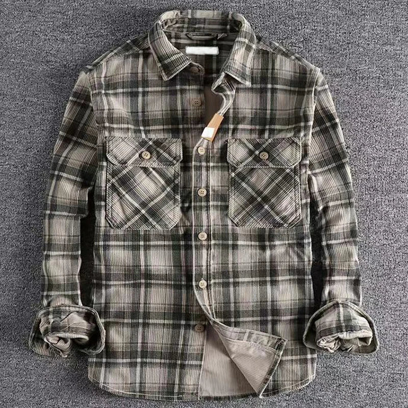Christopher | Plaid Flannel Button-Up Shirt