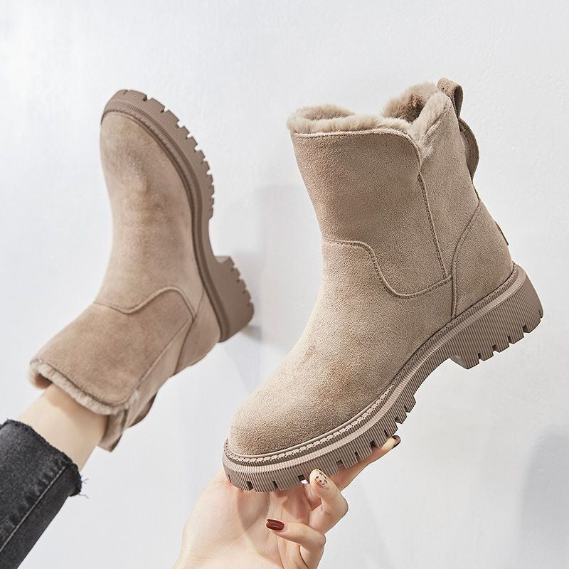 Juliana | Faux Fur Lined Ankle Boots with Zipper
