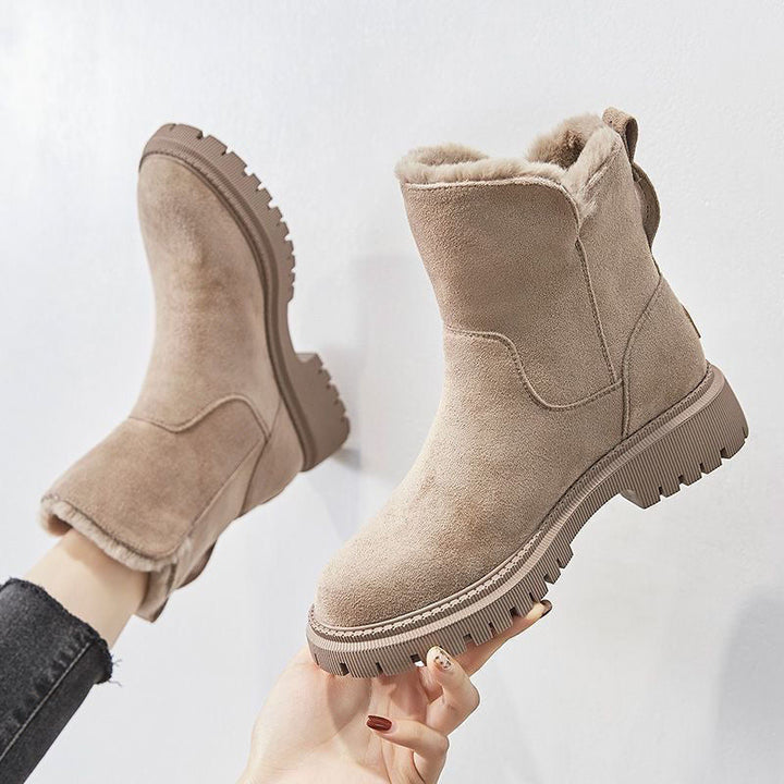 Juliana | Faux Fur Lined Ankle Boots with Zipper
