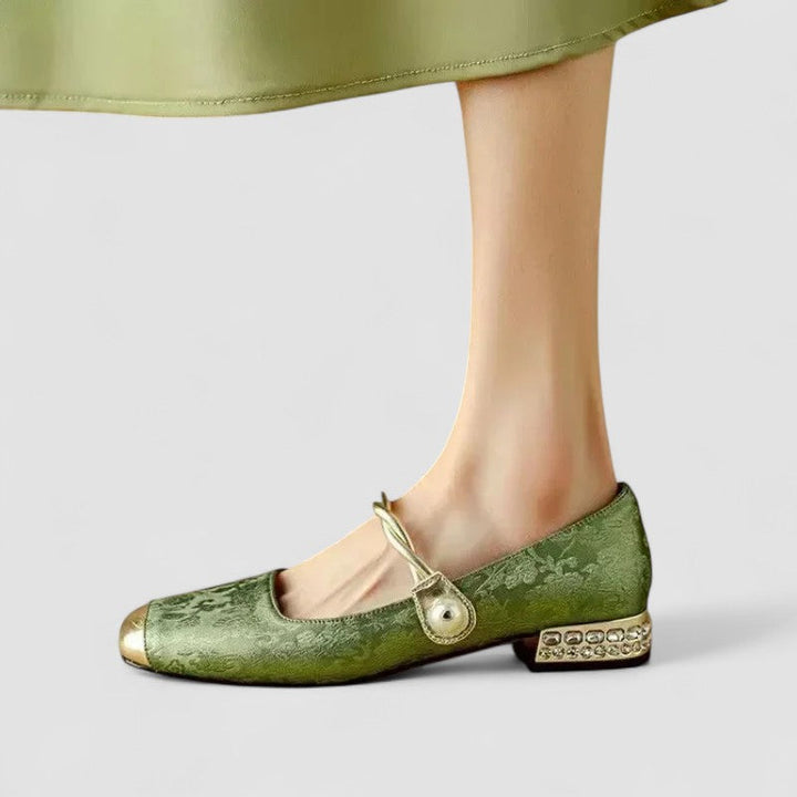 Marella | Embellished Heel Mary Jane Shoes