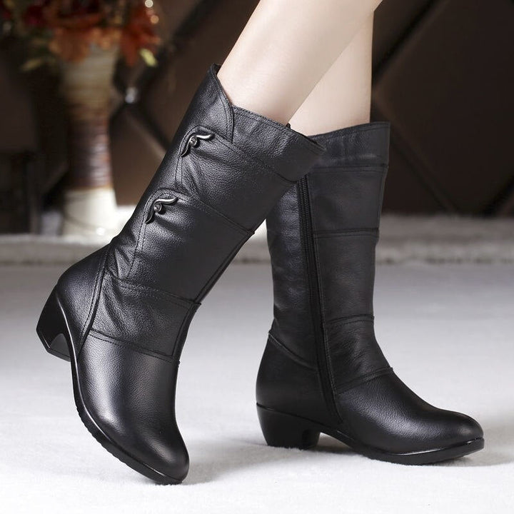 Anesa | Mid-Calf Boots With Low Heel