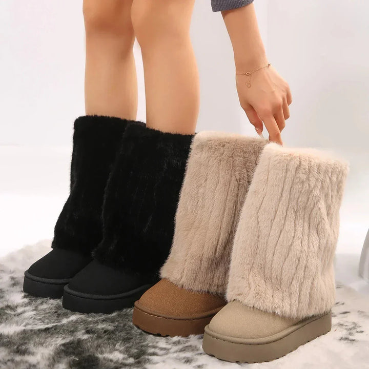 Ashly | Tall Soft-Textured Shaft Boots