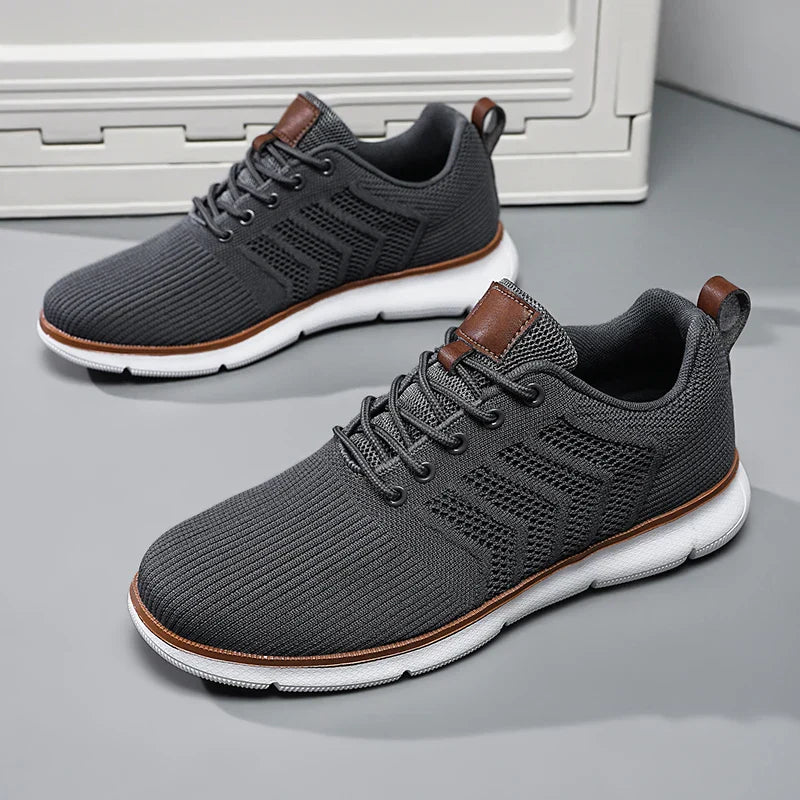 Andrey | Knit Upper Lace-Up Sneakers