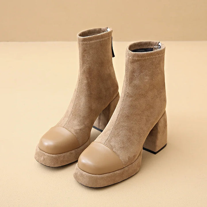 Nessa | Platform Ankle Block Heel Boots